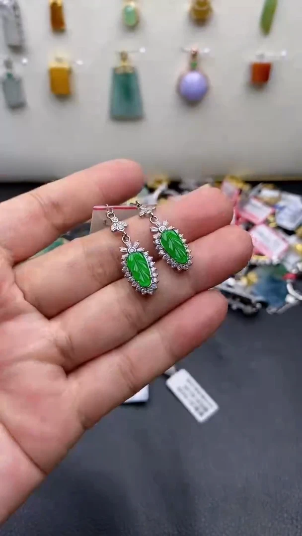 银S925镶嵌戒指翡翠1