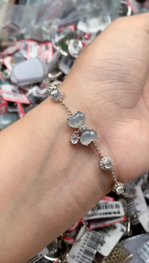 银S925镶嵌戒指翡翠天然A货缅甸翡翠