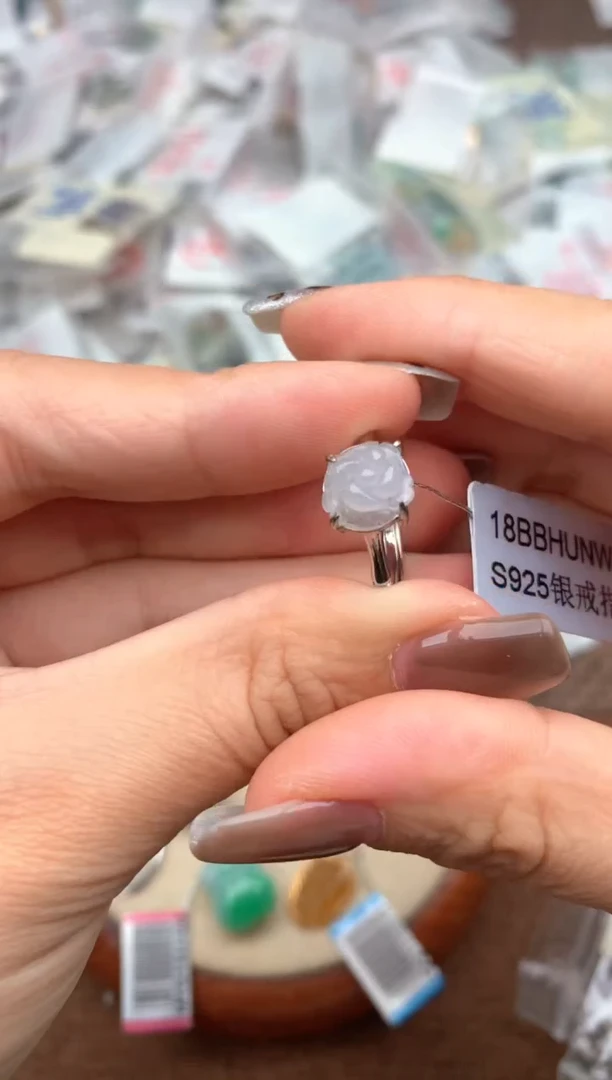 银S925镶嵌挂件翡翠—