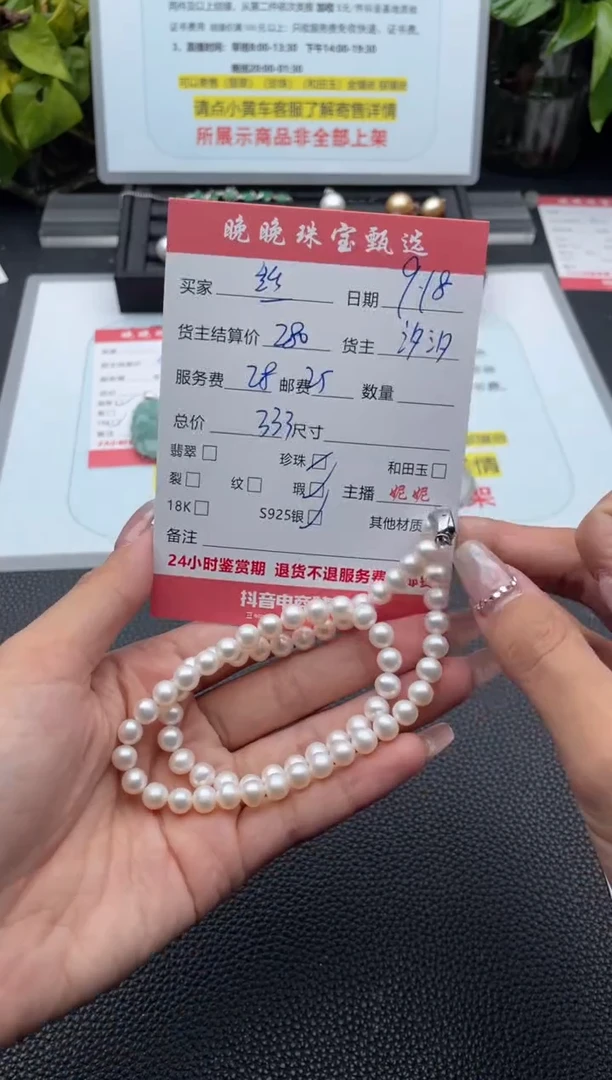 颈饰银S925镶嵌淡水珍珠?***?项链