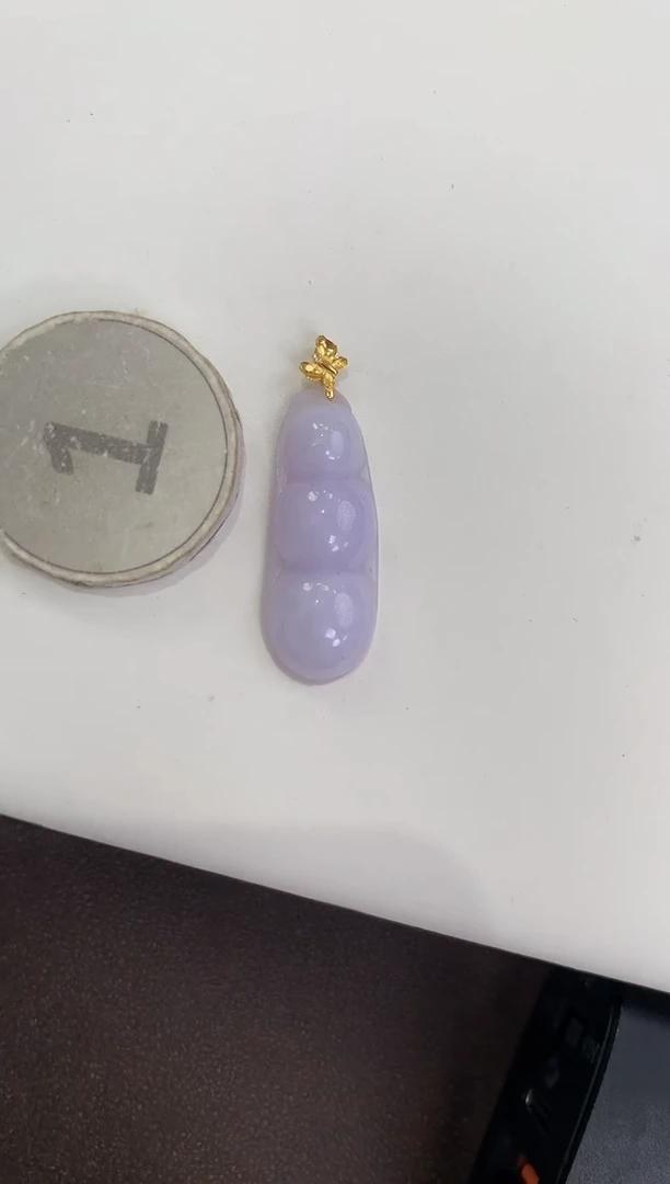 颈饰18K金镶嵌翡翠天然缅甸a货翡翠(多样性发其一)