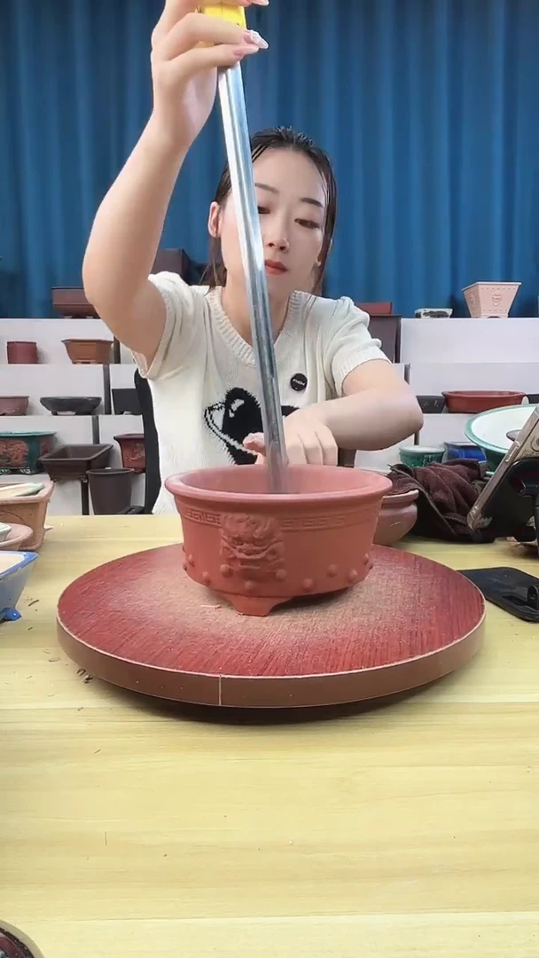 紫砂花盆花盆浅草紫砂花盆