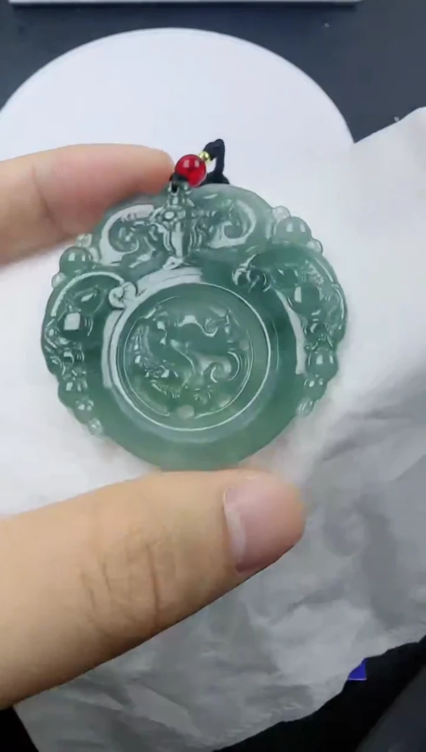 【闪购商品】翡翠颈饰未镶嵌翡翠三阳开泰111111