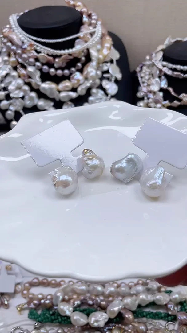 未镶嵌耳饰淡水珍珠【纯恬饰品】（多样性发货发一）