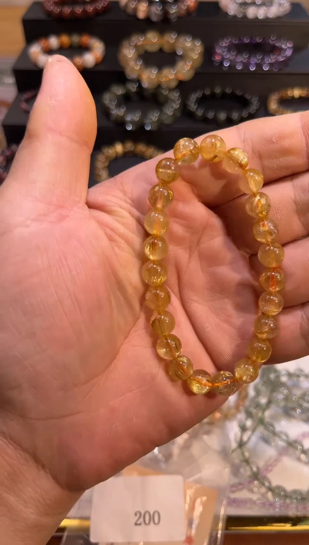未镶嵌手串水晶SJ-816金发晶钛金