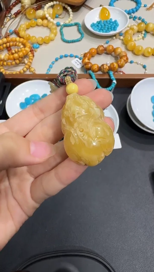 琥珀颈饰未镶嵌X1119-1195-351