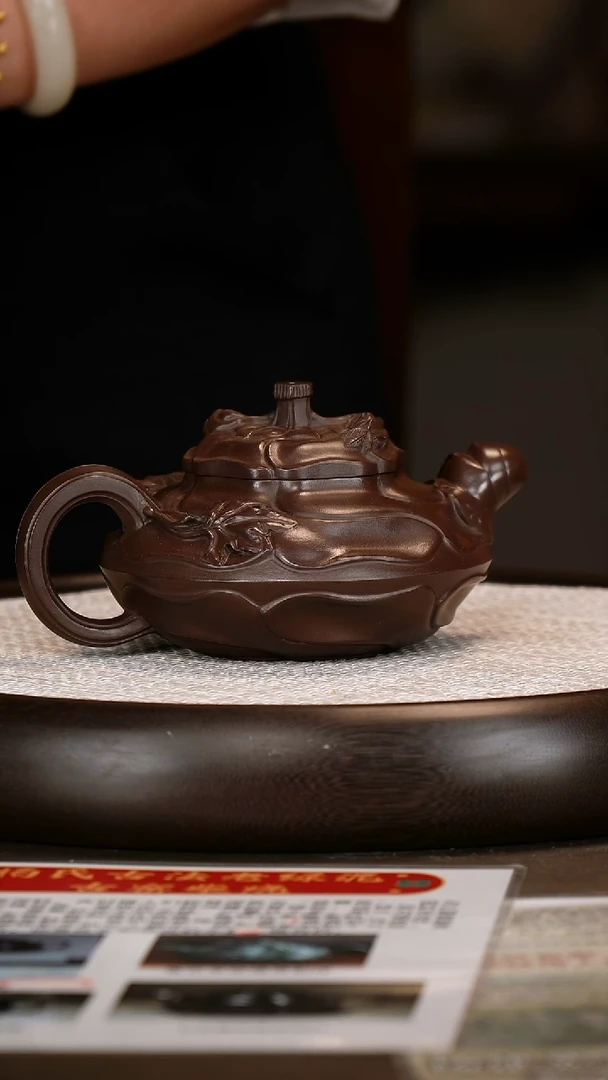 茶壶紫砂【杨建英】天青的风卷葵   550CC