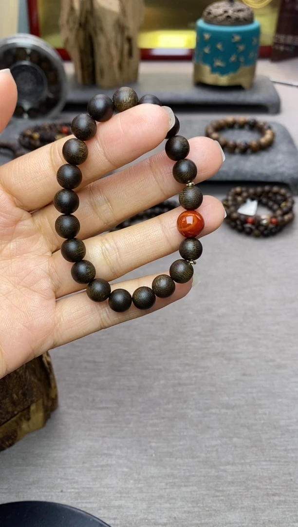 【闪购商品】沉香手串单圈越南芽庄白棋楠0.8 沉水