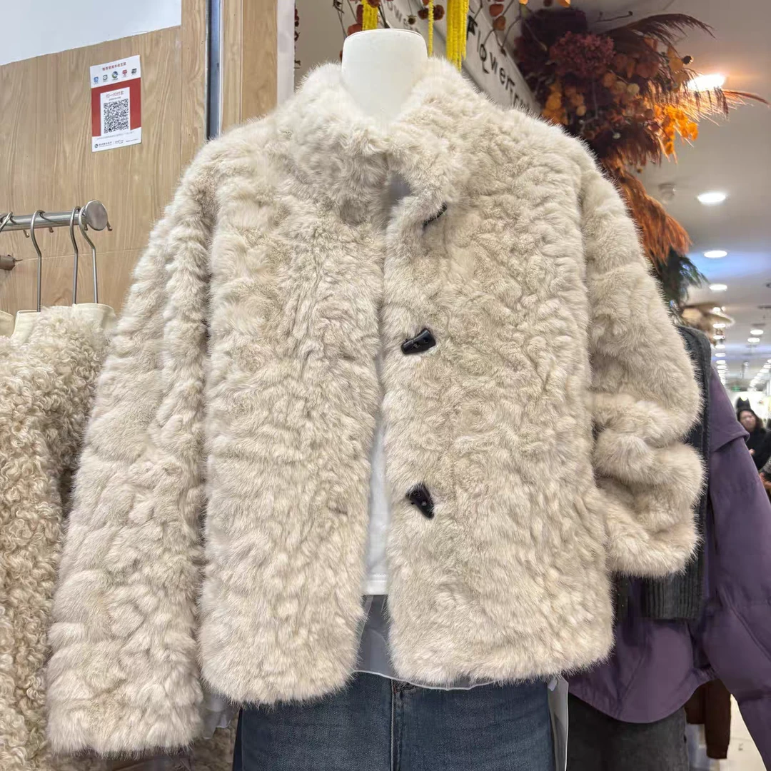 6969短款毛毛外套女士冬季气质精致百搭保暖