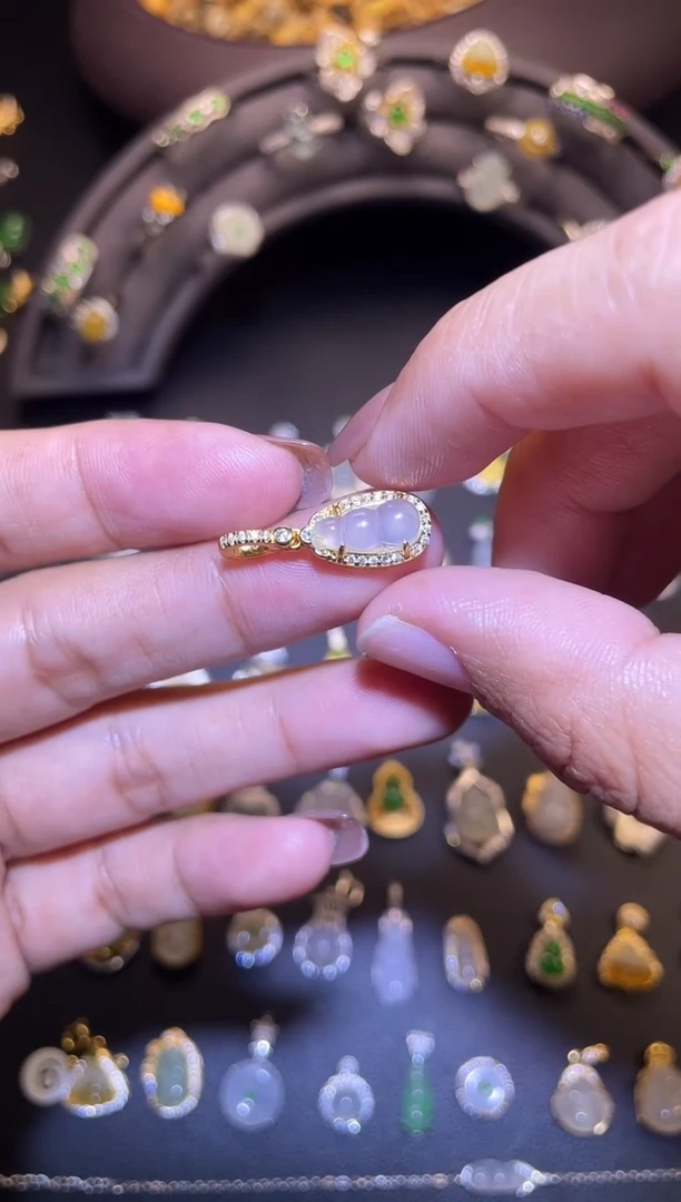 吊坠(不含链)银S925镶嵌翡翠1