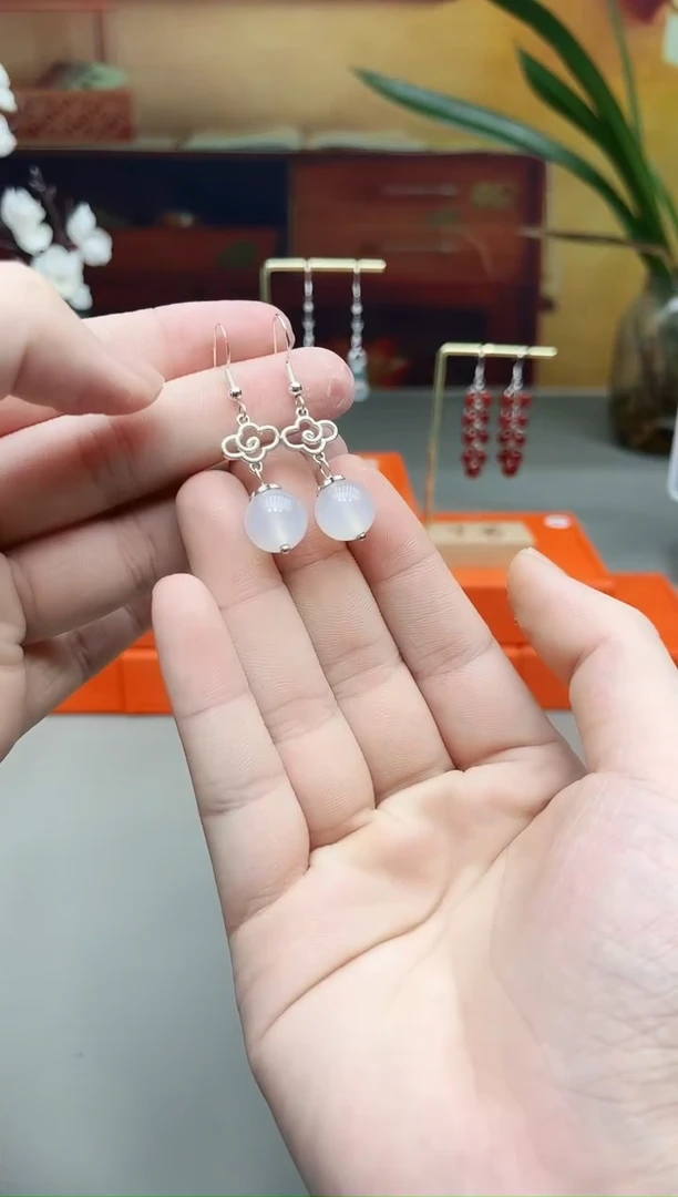 未镶嵌耳钉玛瑙/玉髓101