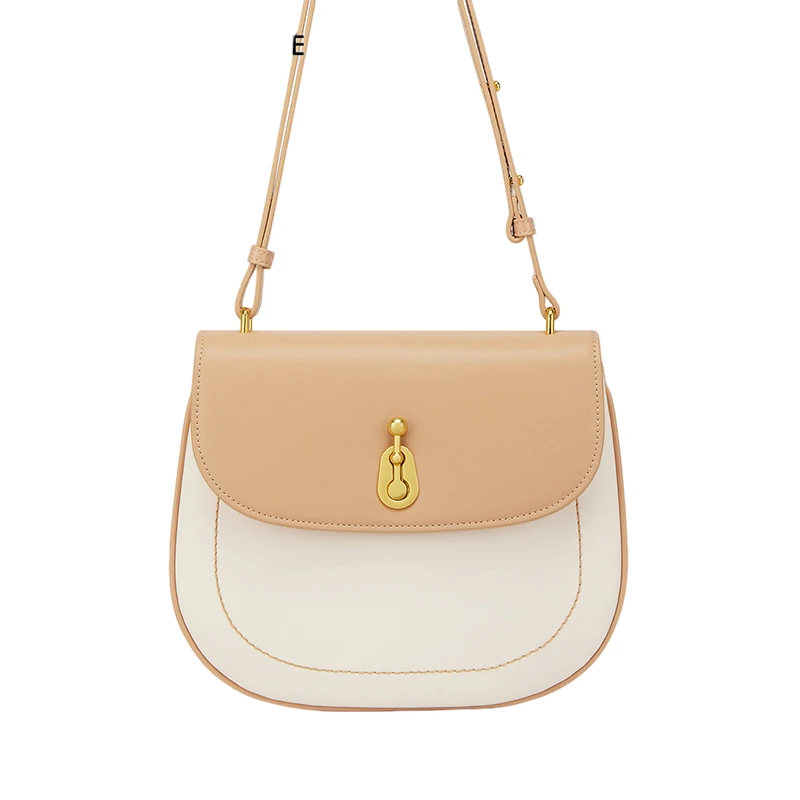 牛皮轻奢时尚百搭女士小众单肩肩包气质休闲简约6343