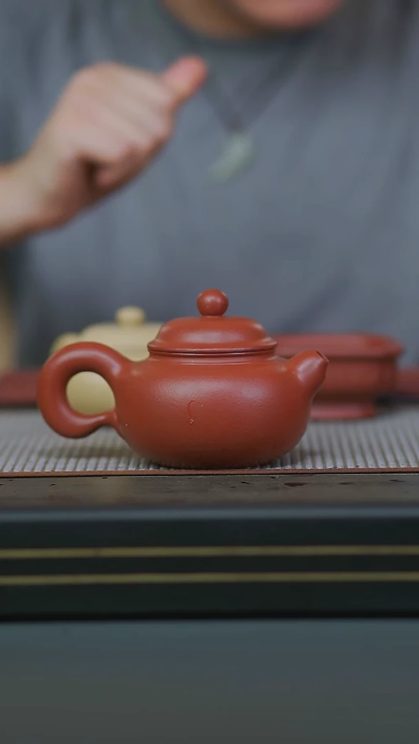 茶壶紫砂用****7全手老朱泥容天300cc