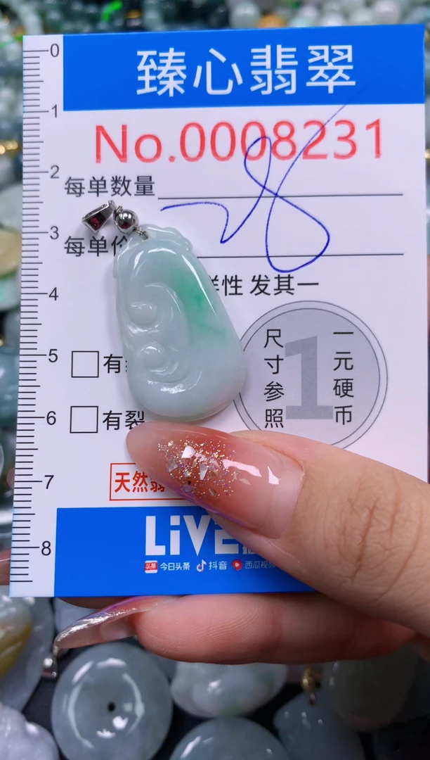 翡翠未镶嵌颈饰含绳000