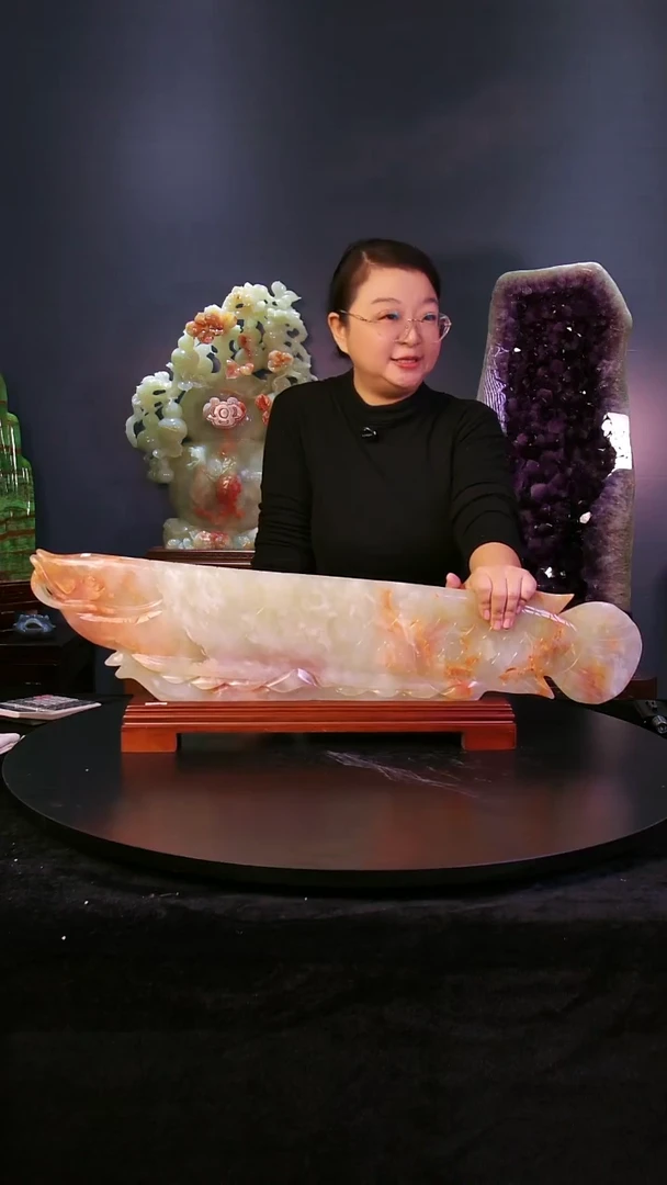 石材红花冰龙鱼（70cm+）