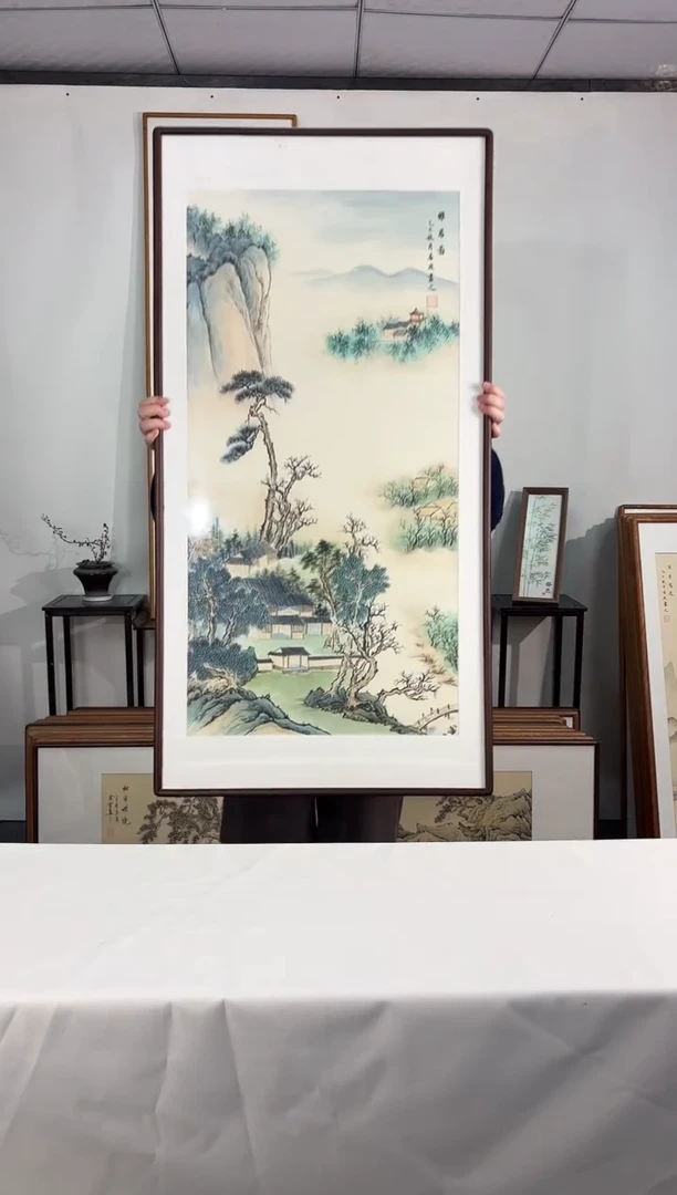 国画手绘*雅居图*62*122cm