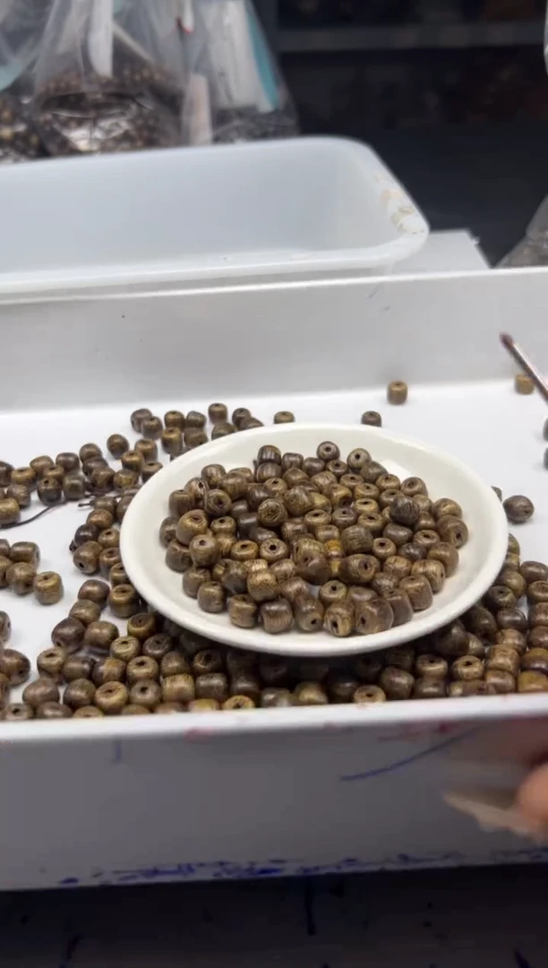 檀香木散珠W1762沉沉桶珠8*7mm*20颗