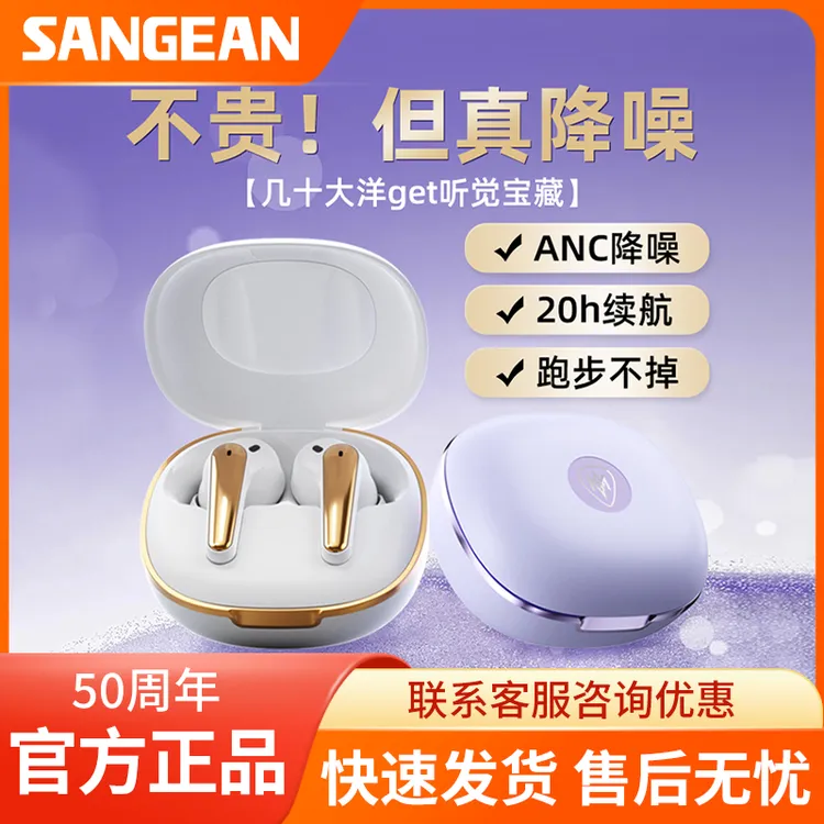 SANGEAN/山进Blues 11蓝牙耳机2025年新款入耳式运动降噪耳机