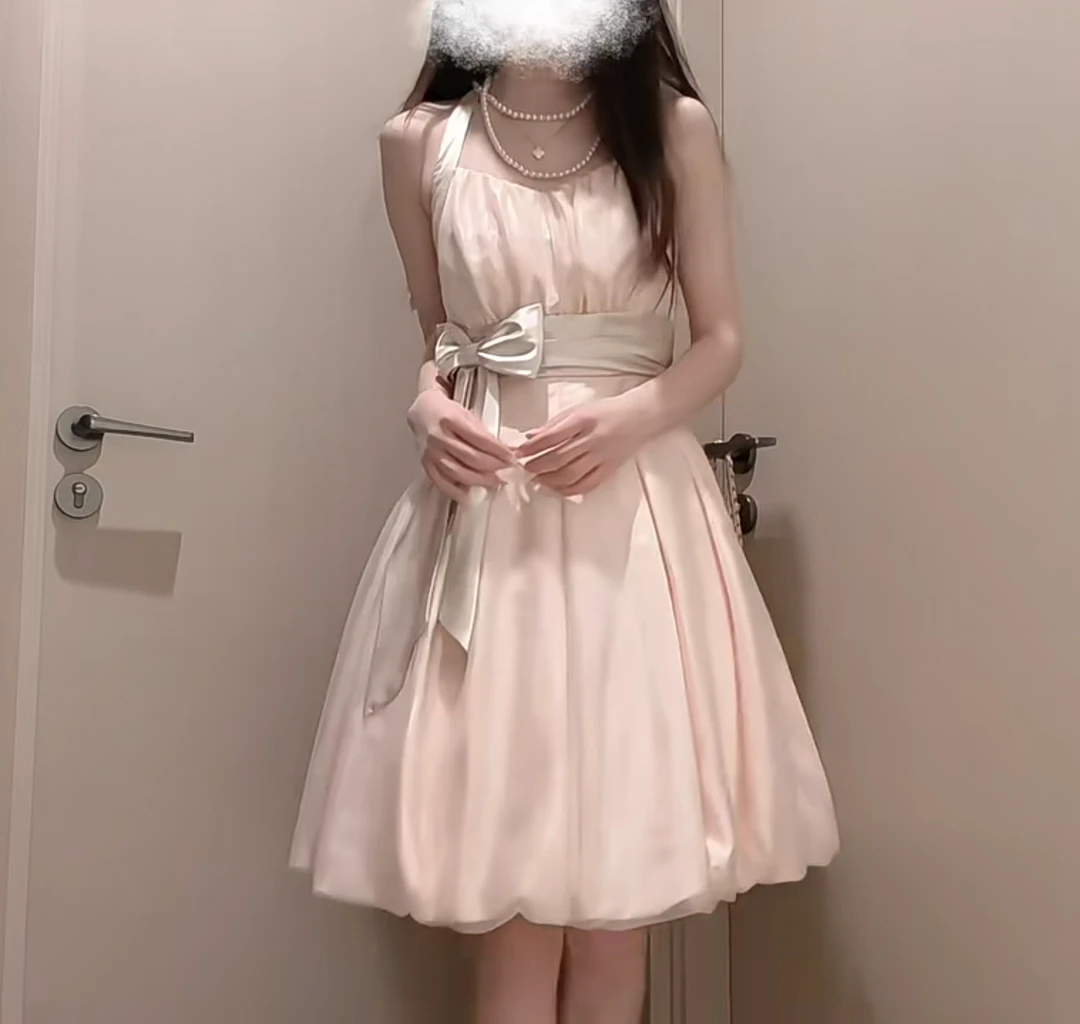 2025秋季新款连衣裙女显瘦短裙