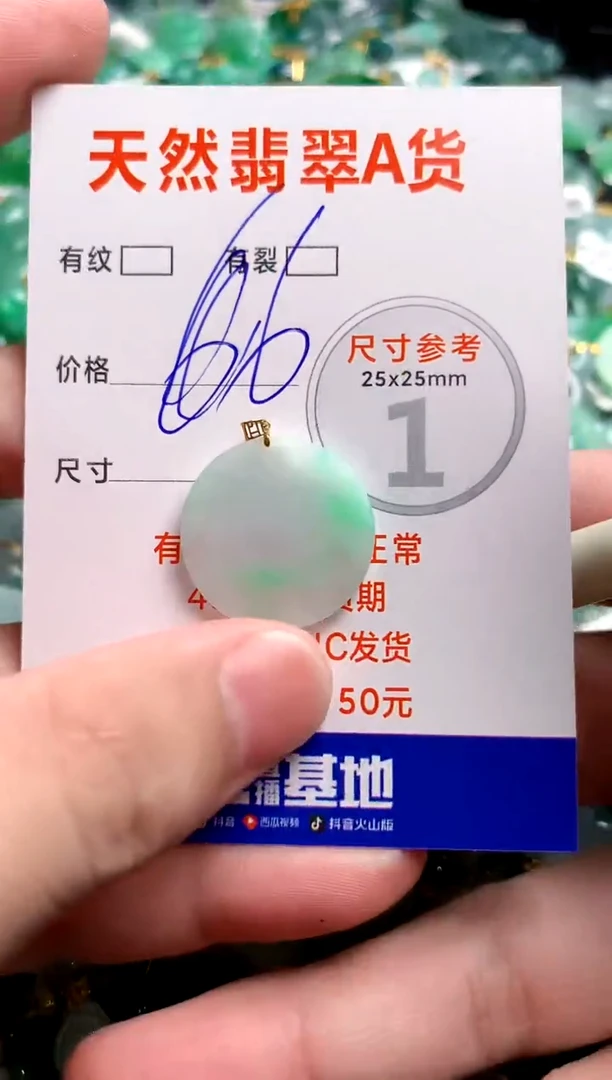 翡翠18K金镶嵌颈饰23000769