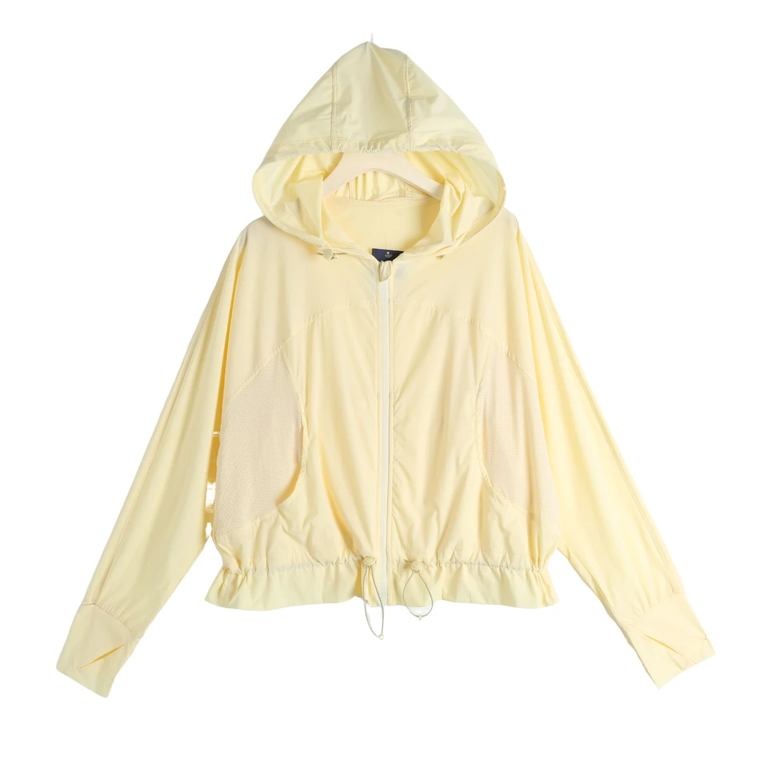 凡凡-D-W0109女士外套长袖百搭时尚休闲夏季连帽宽松运动风防晒衣