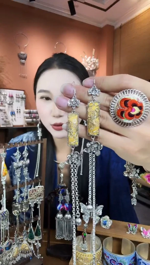 刺绣纯手工民族风耳环