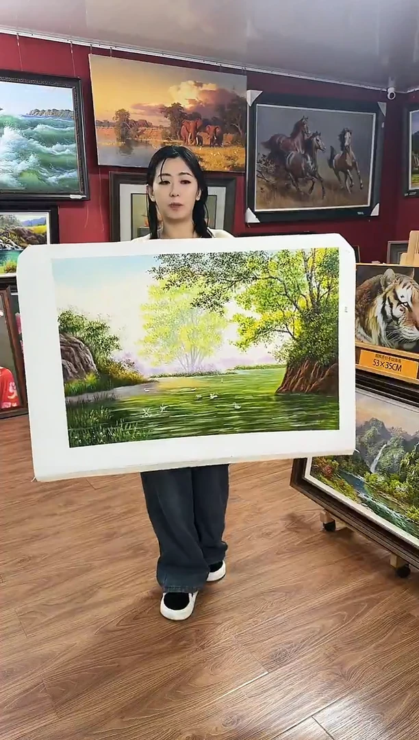 油画【73号】约90*60cm丨朝鲜原创纯手绘孤品油画丨顺丰包邮