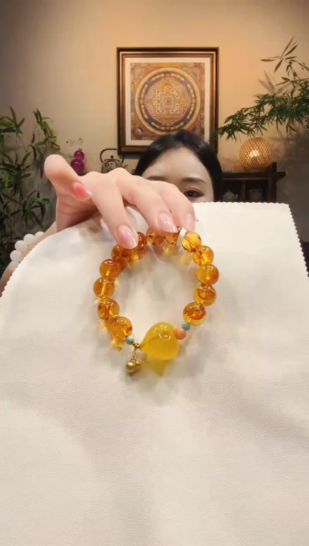 手链琥珀（花珀）未镶嵌手链