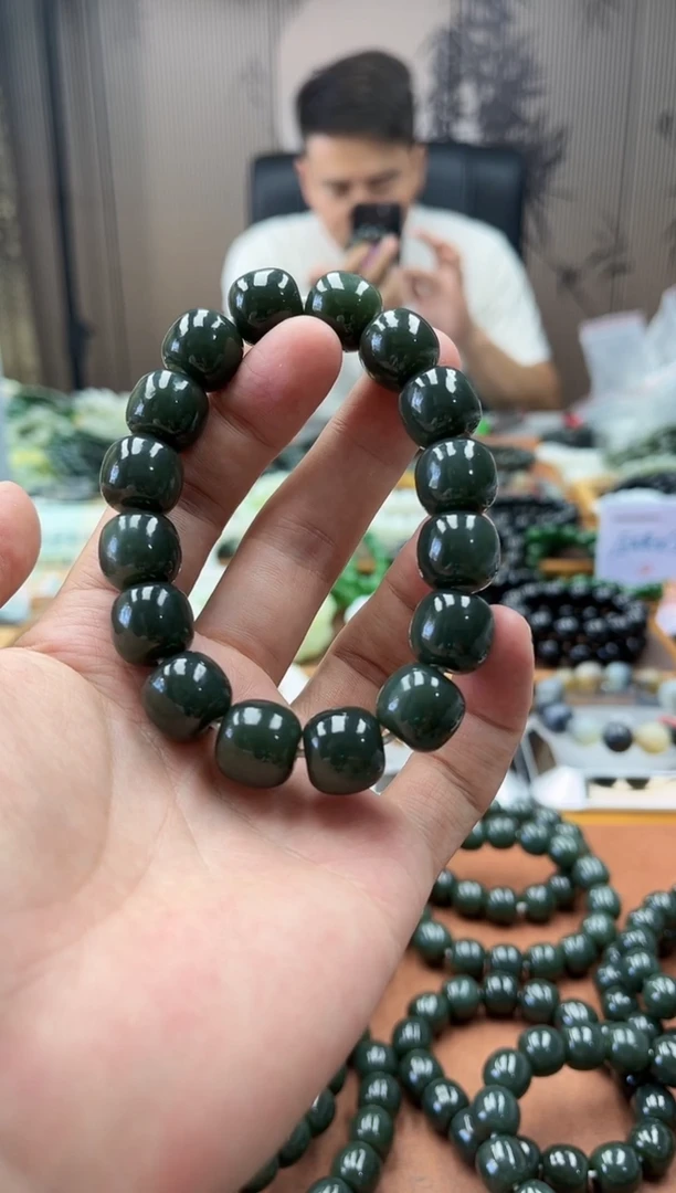 手链未镶嵌和田玉纯天然新疆且末蓝14老型