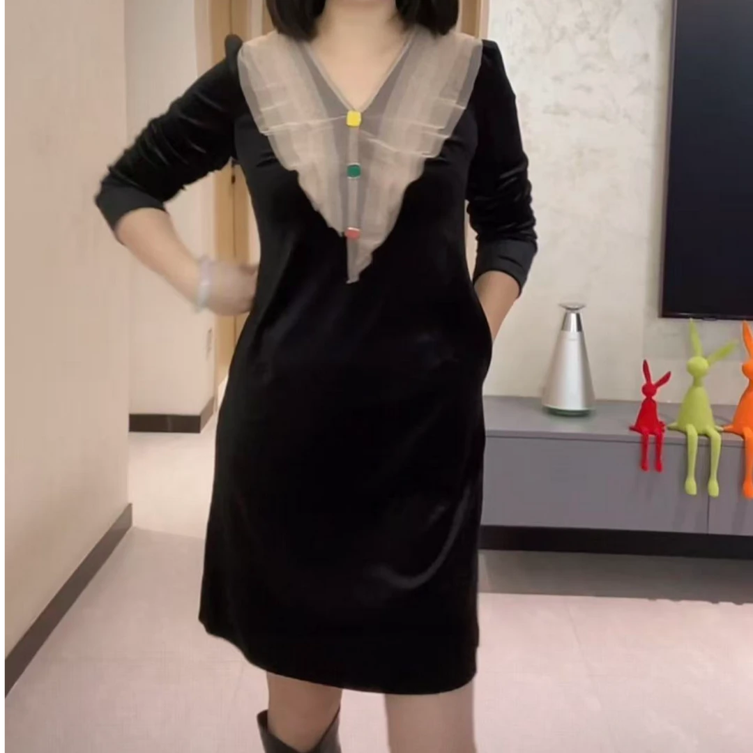 轻奢高级感气质显瘦女人味高级感连衣裙YF25357