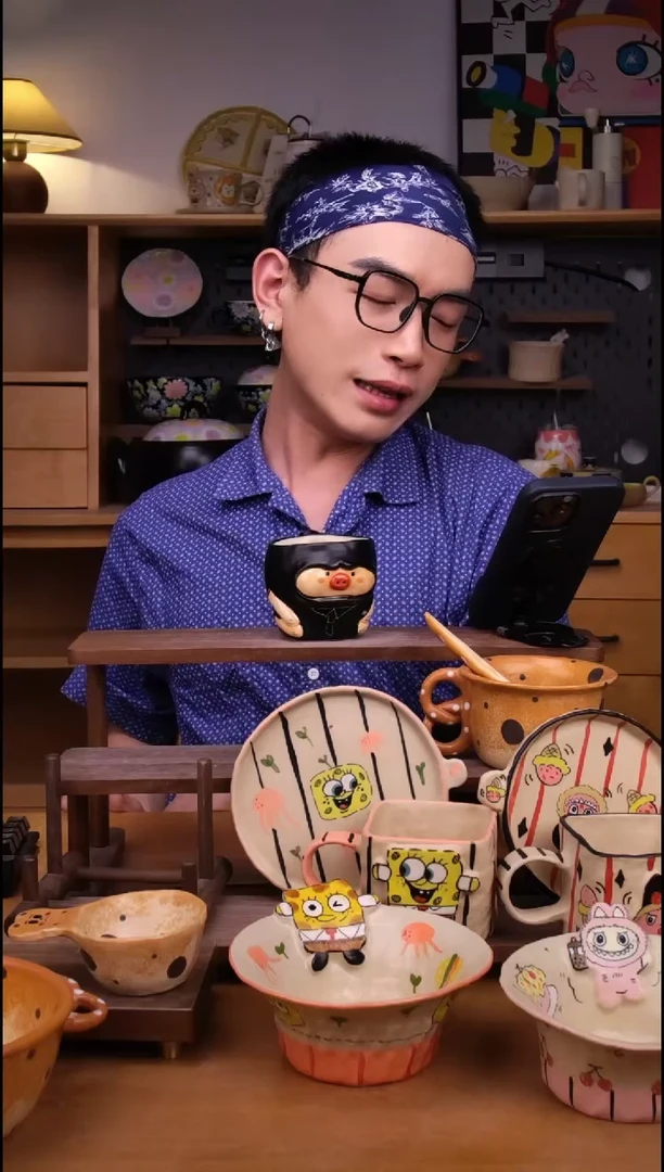 杯子景德镇可爱设计师款陶瓷