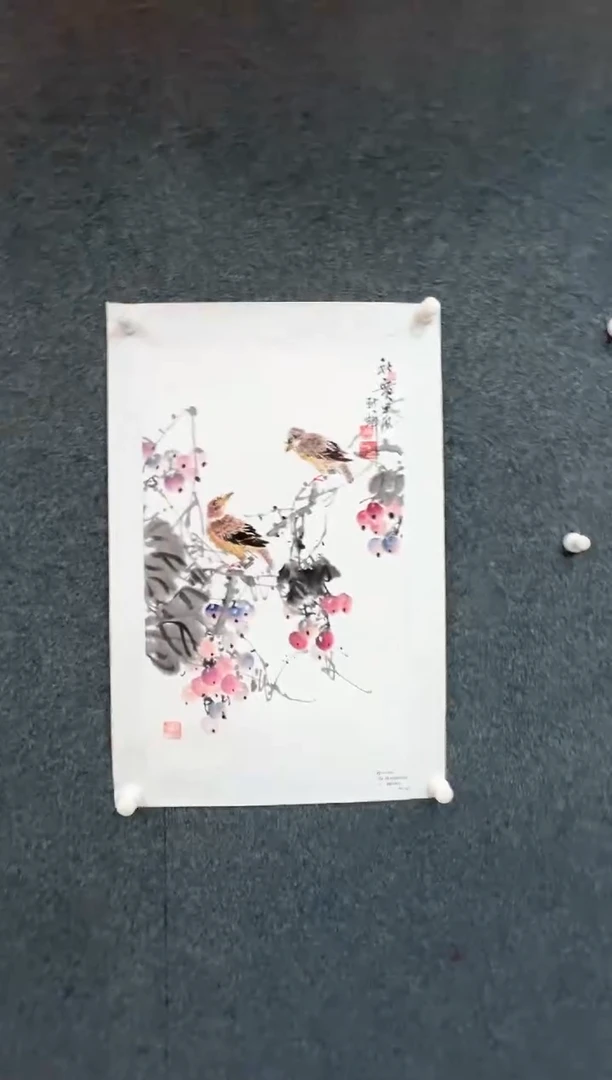 【闪购商品】国画1.24-颜新辉-四尺三开-建原-072