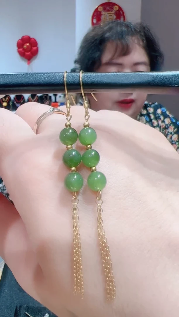 和田玉未镶嵌耳饰202570122