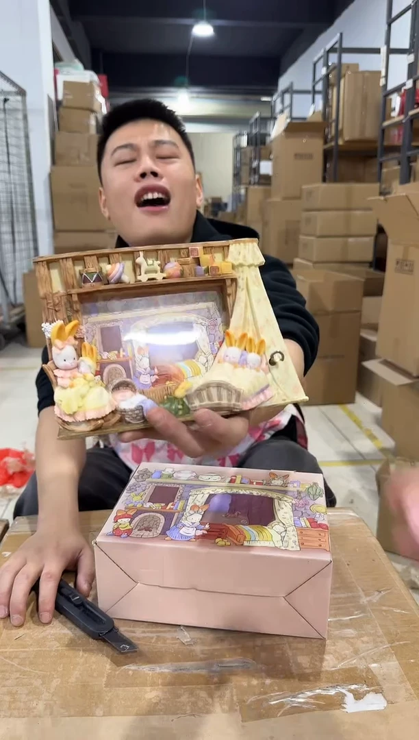 瓷片小号原盒时尚兔音乐相框