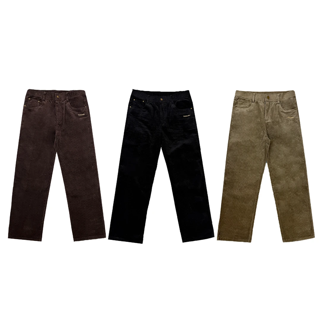 Aleksandre棉宝 “灯芯绒”满分新疆长绒棉直筒长裤