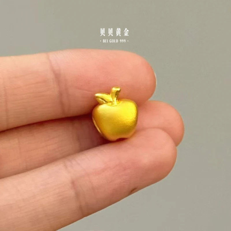 贝贝黄金 足金999 金苹果 素金 转运珠 103