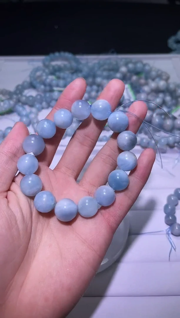1海蓝宝石（处理）X053-13mm海蓝宝单圈-多样性发其一