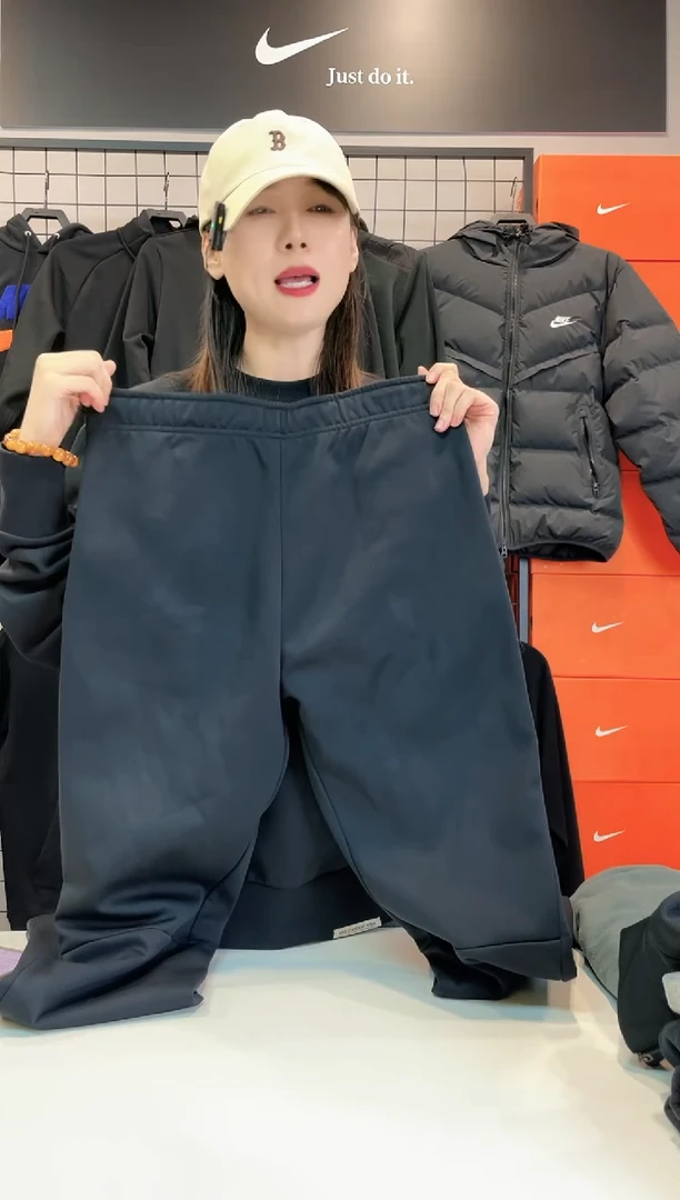 93255 黑加绒束脚长裤 L码 115-135斤