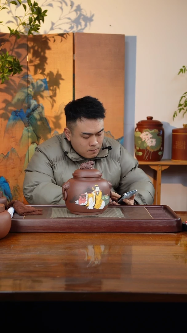 凤*南宜兴原矿紫砂茶叶罐