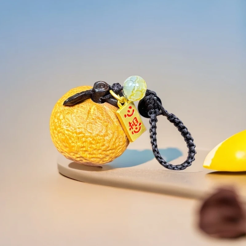 创意DIY手工“心想事橙”钥匙扣可爱汽车钥匙包包挂件