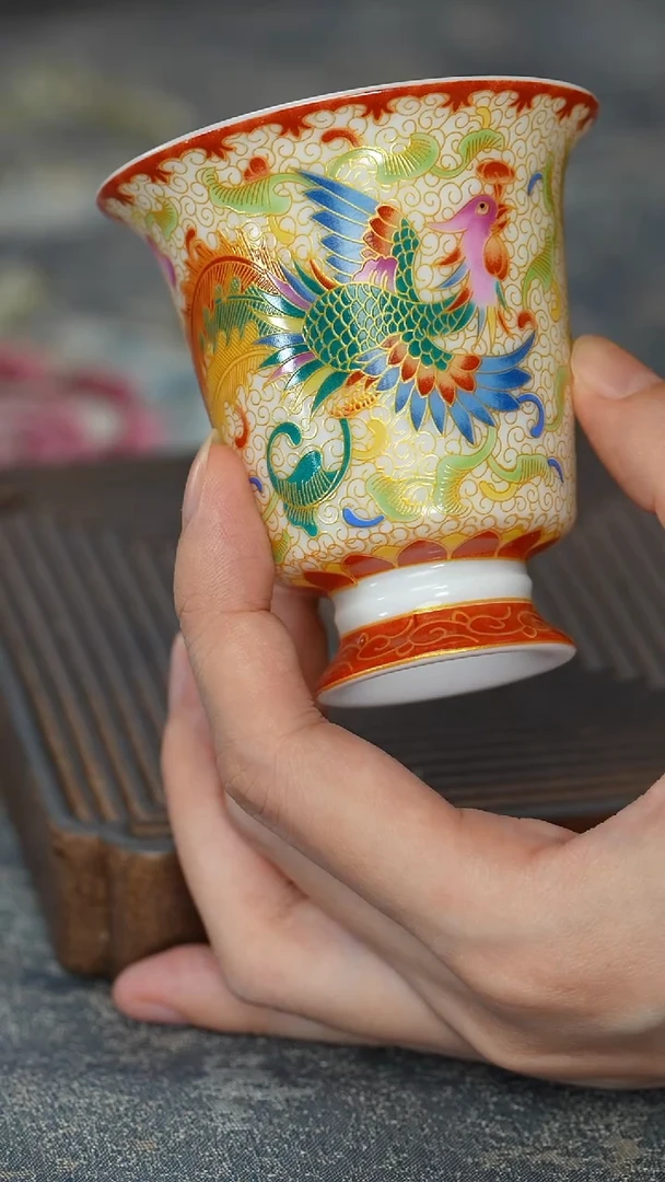 【金丝高足（凤）杯】【9西泠礼盒】