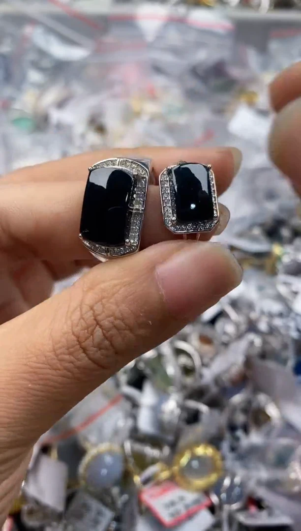 银S925镶嵌戒指翡翠3333----1