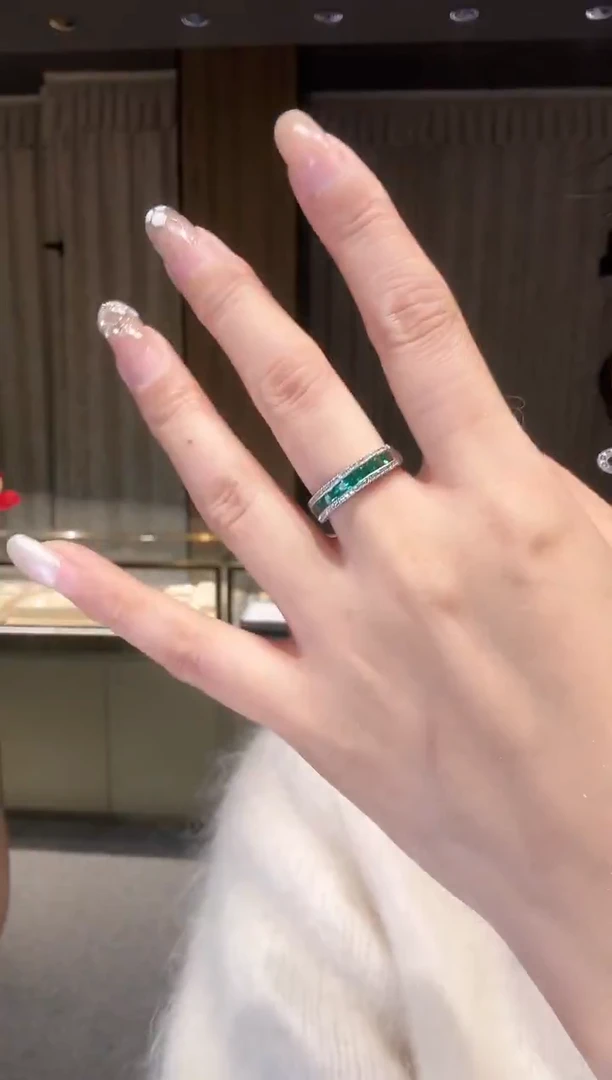 铂Pt950镶嵌戒指钻石BV0015-PT-