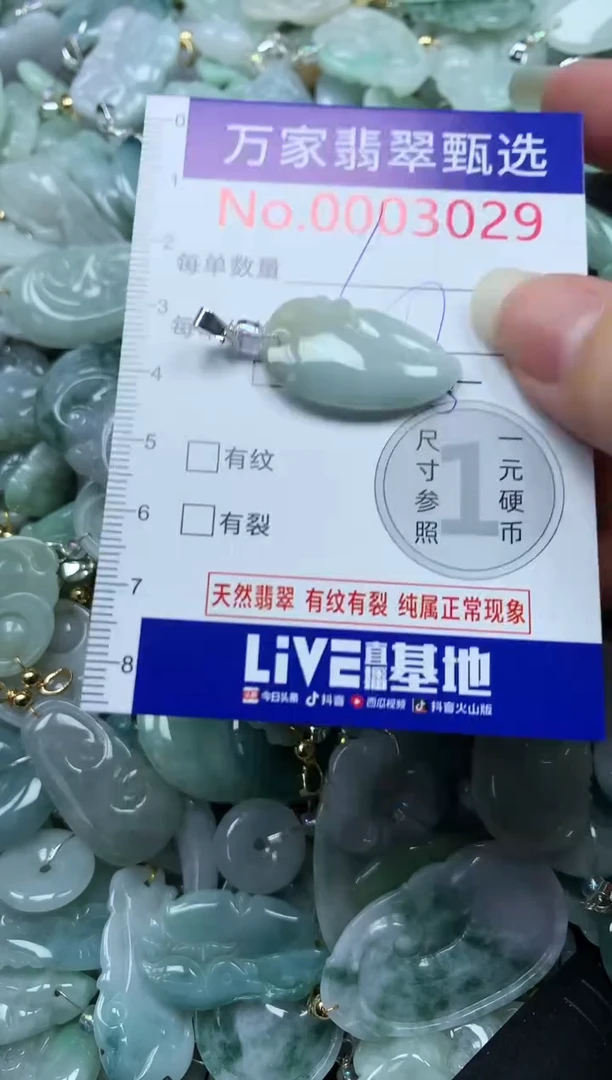 吊坠(不含链)未镶嵌翡翠3029