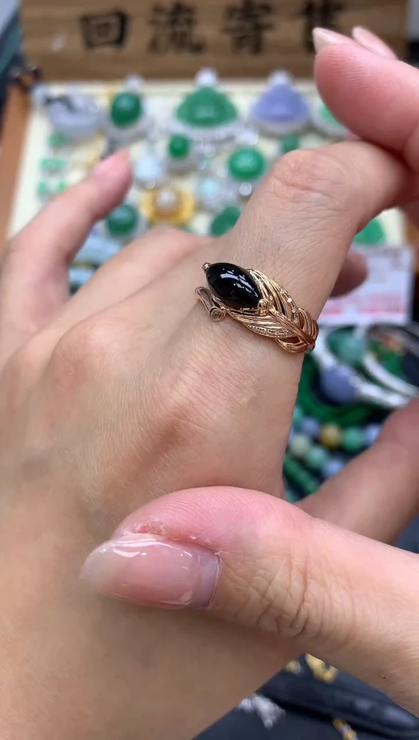 【闪购商品】翡翠戒指18K金镶嵌359-中国好珍宝