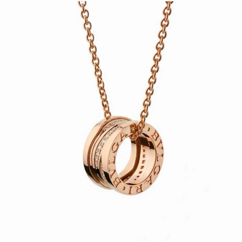 99新 BVLGARI/宝格丽 宝格丽玫瑰金传奇绝作内钻项链