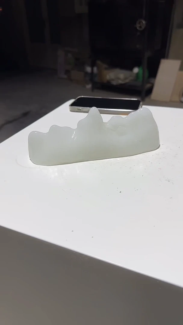 手工艺品琉璃手工琉璃白色笔山