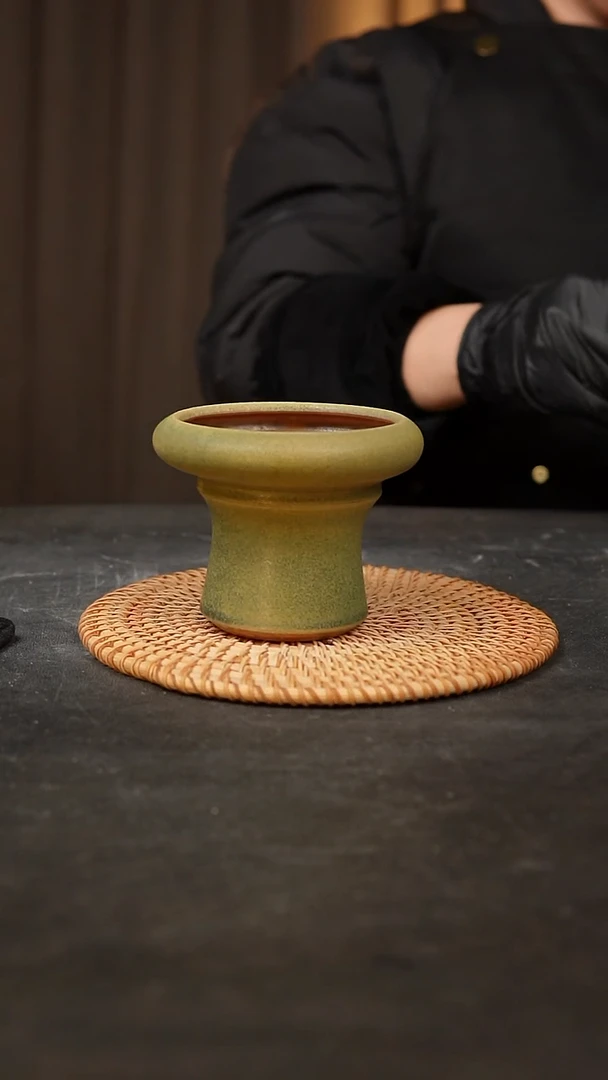 【闪购商品】瓷片 泥泥手工花盆口9高9