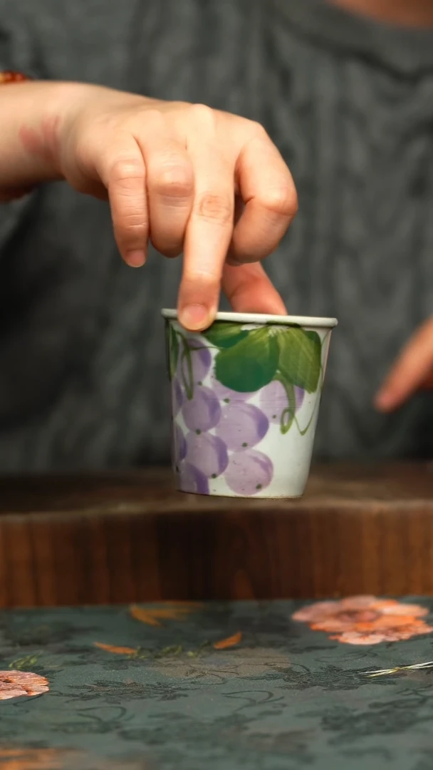 杯釉下彩手工手绘同款陶器