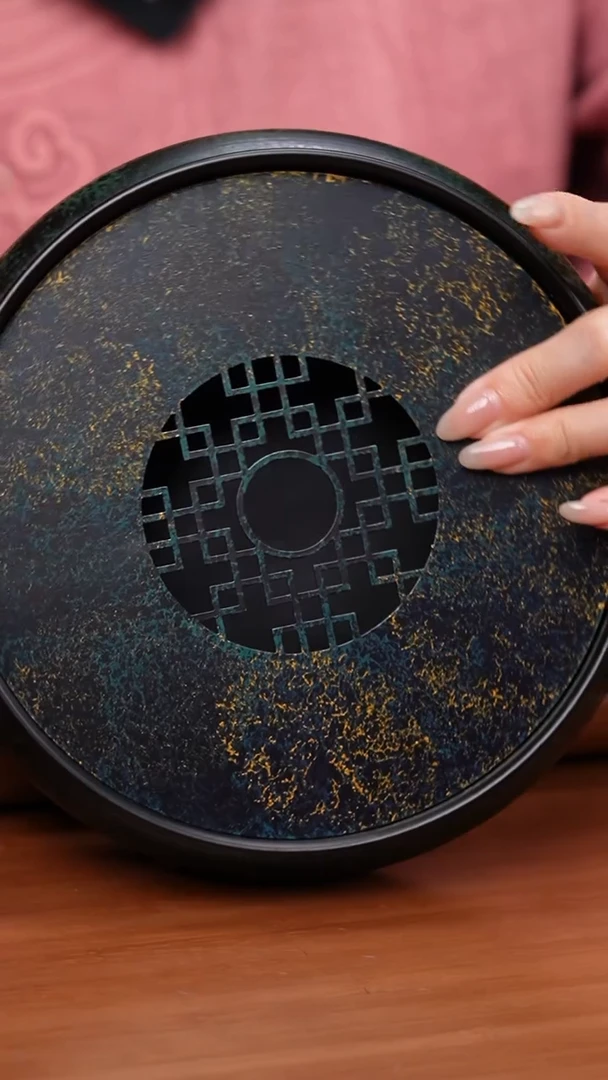 【闪购商品】老铁漆器盛水壶承/蓝金